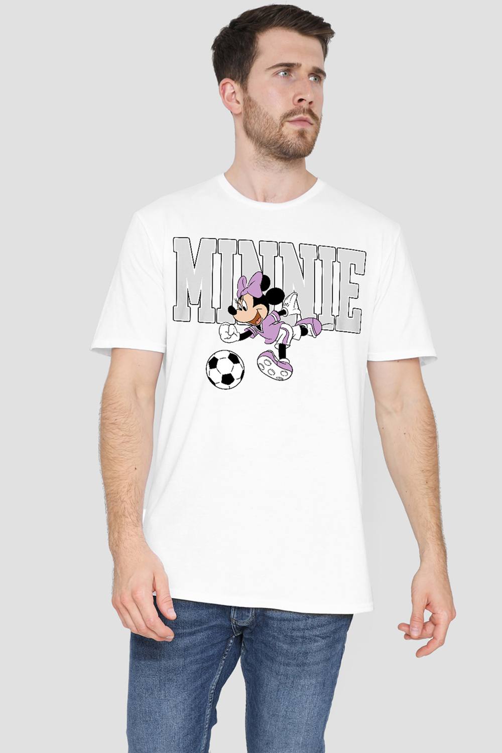 Disney Minnie Mouse Football Kick T Shirt, White Disney Minnie Mouse Football Kick T Shirt, White