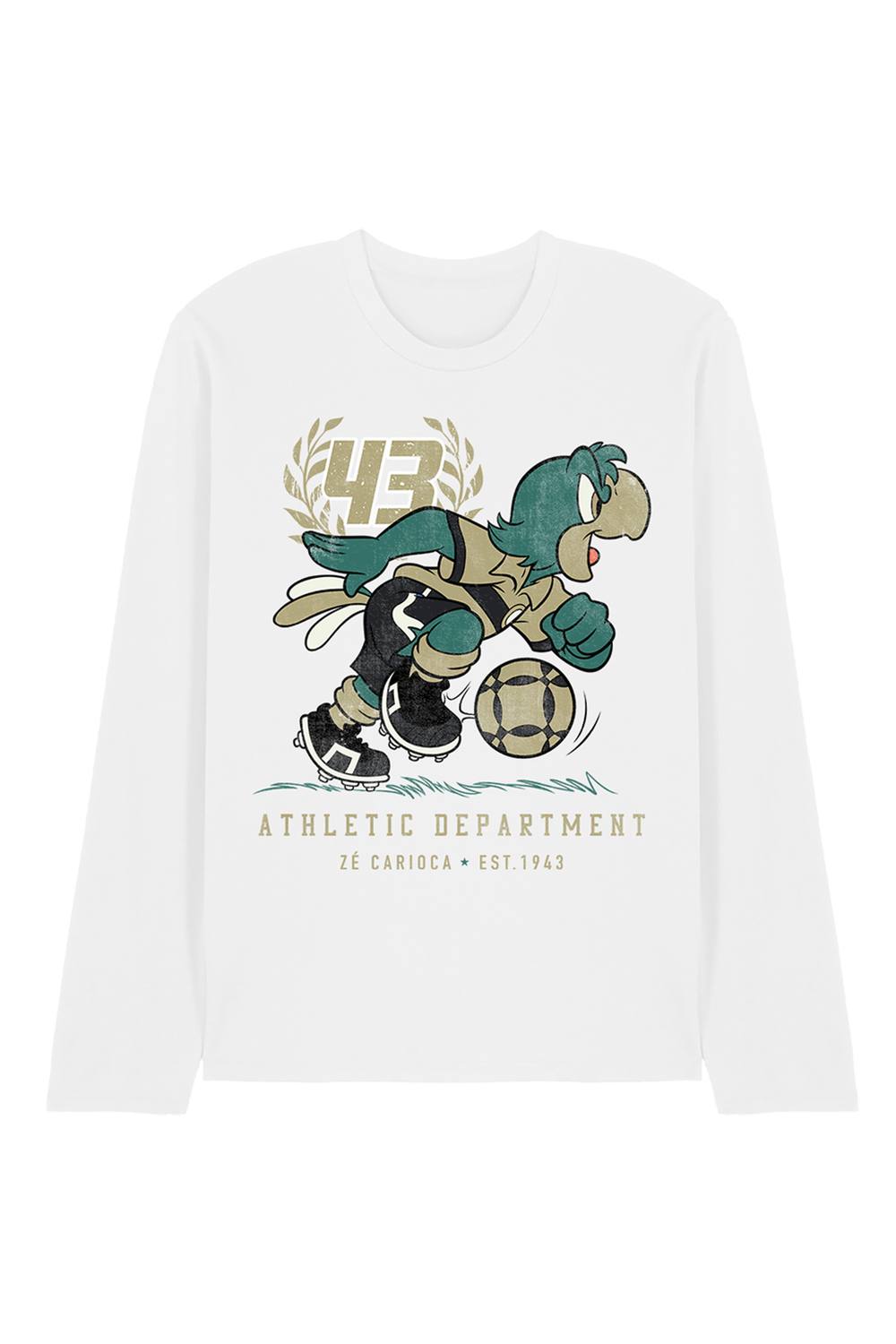 Disney Ze Football Long Sleeve T Shirt, White Disney Ze Football Long Sleeve T Shirt, White