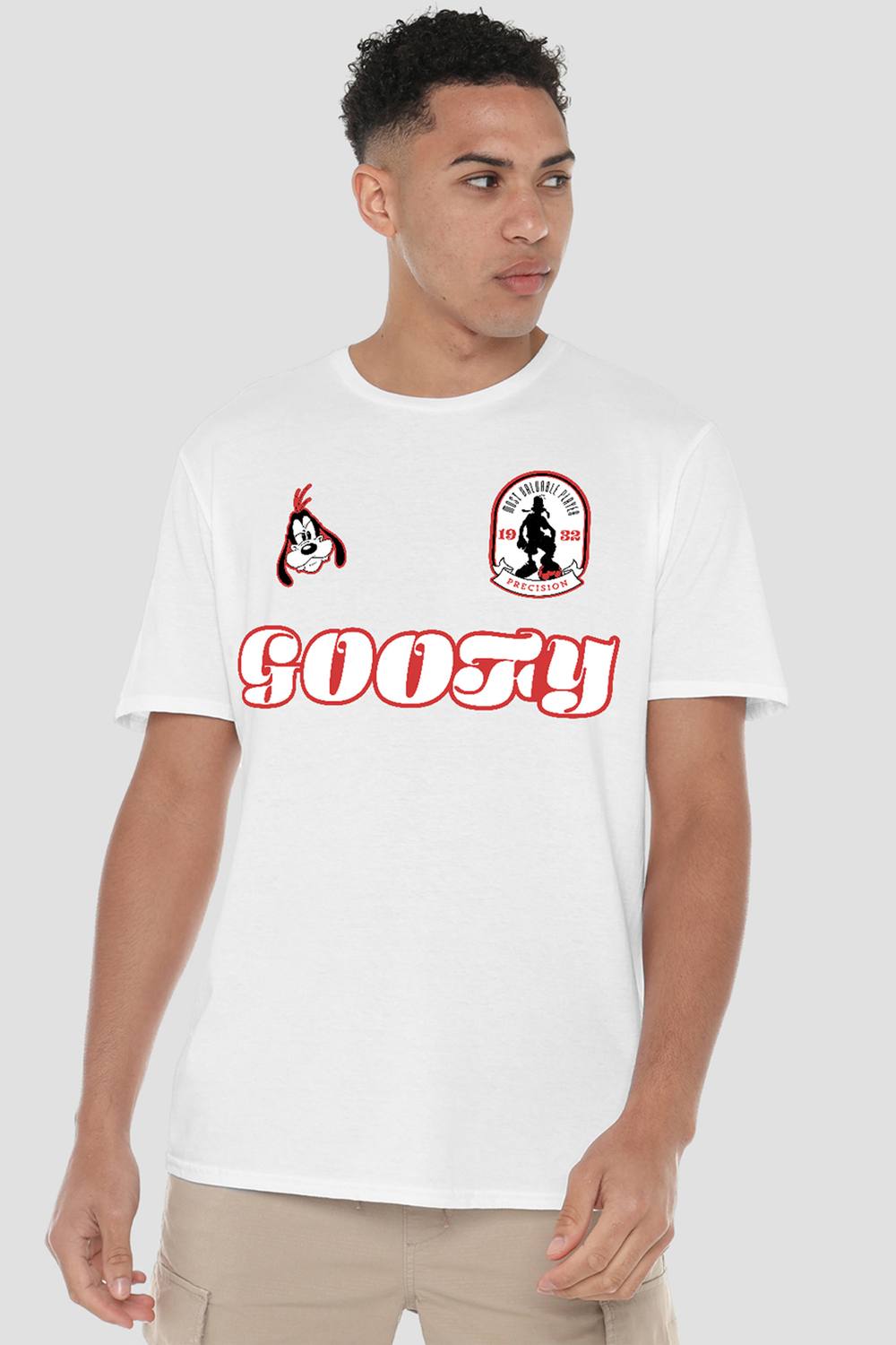 Disney Goofy Football Jersey T Shirt, White Disney Goofy Football Jersey T Shirt, White