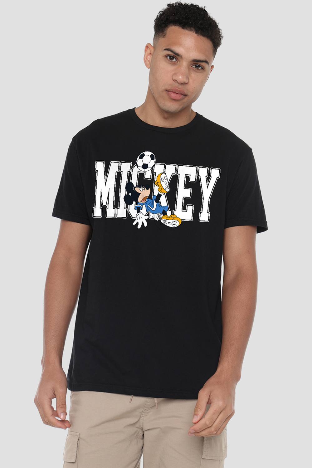 Disney Mickey Mouse Football Kick T Shirt, Black Disney Mickey Mouse Football Kick T Shirt, Black