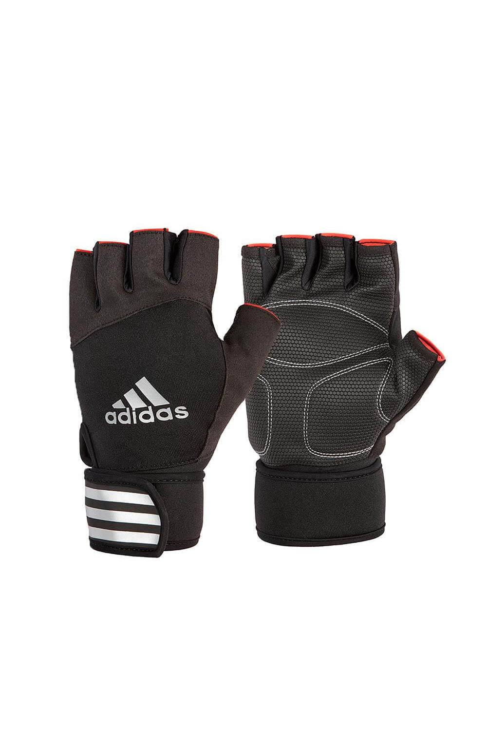 Adidas Half Finger Weight Lifting Gym Gloves In White