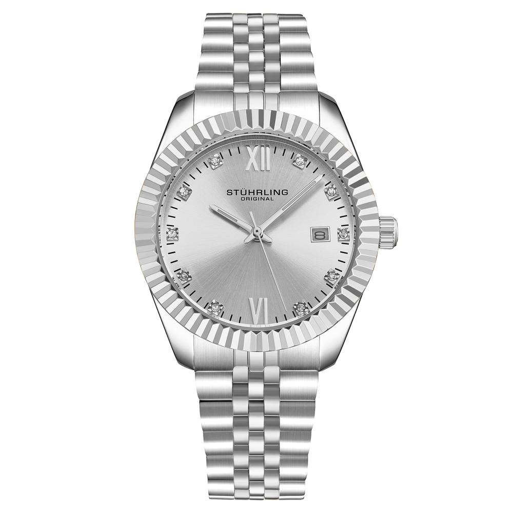 Stührling Original Gamine Classic Mm Quartz Watch In Silver Stührling Original Gamine Classic Mm Quartz Watch In Silver
