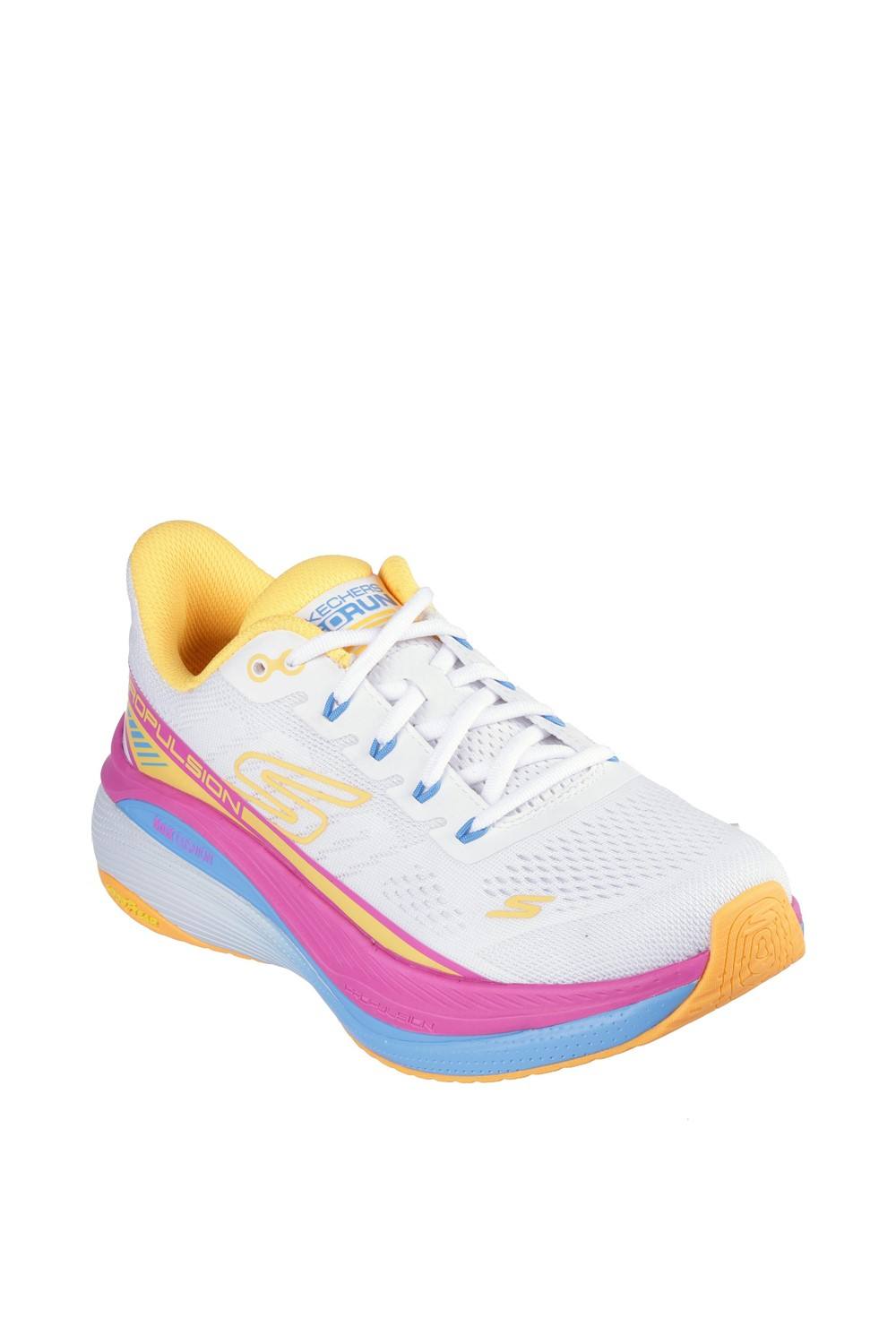 Skechers Max Cushioning Propulsion Trainer In White Skechers Max Cushioning Propulsion Trainer In White