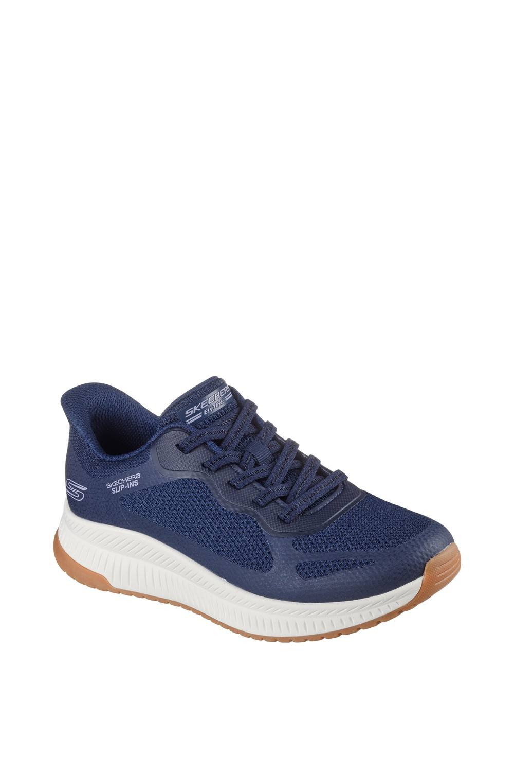 Skechers Bobs Squad Staple Look Trainer In Navy Skechers Bobs Squad Staple Look Trainer In Navy