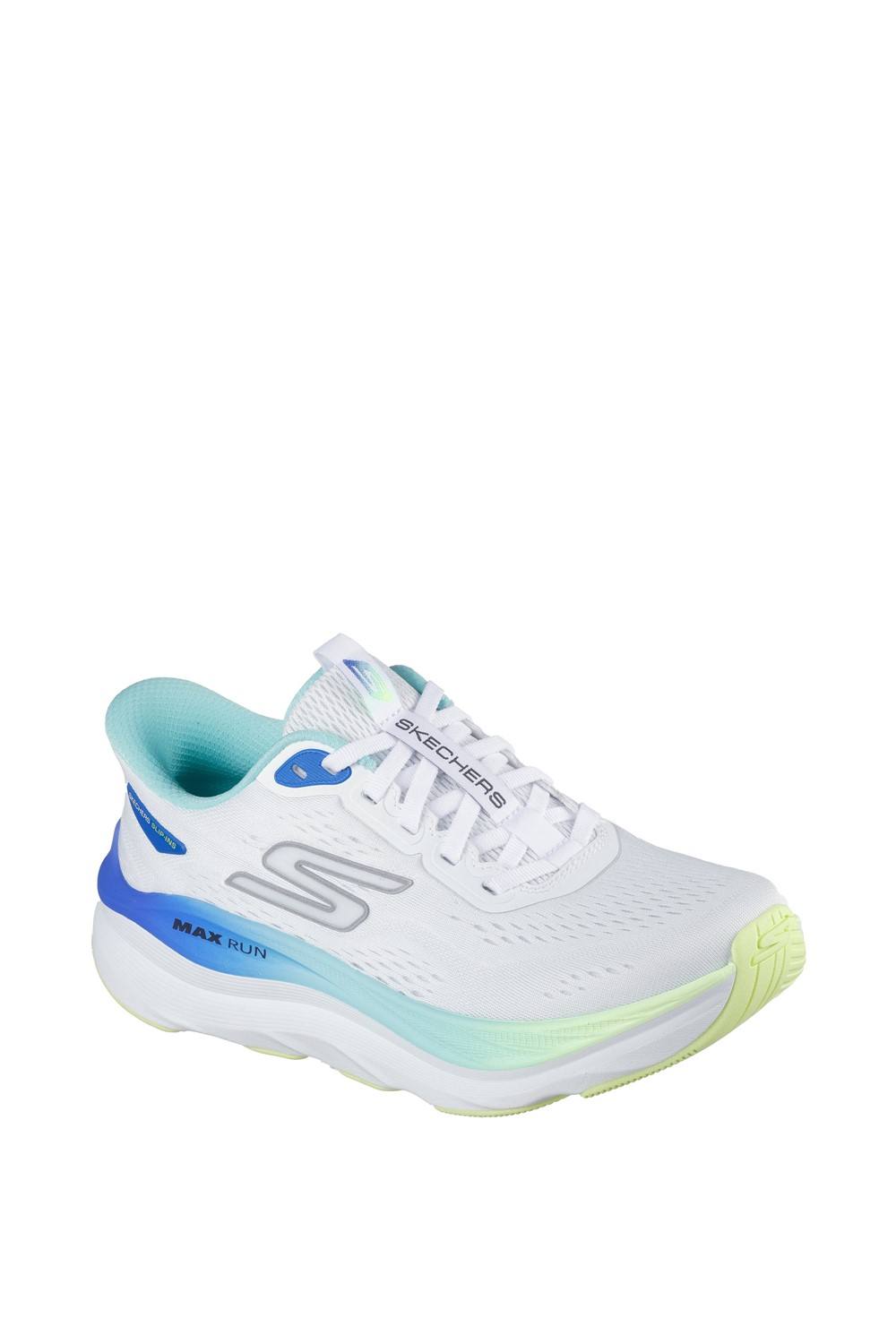 Skechers Max Cushioning Max Run Trainer In White Skechers Max Cushioning Max Run Trainer In White