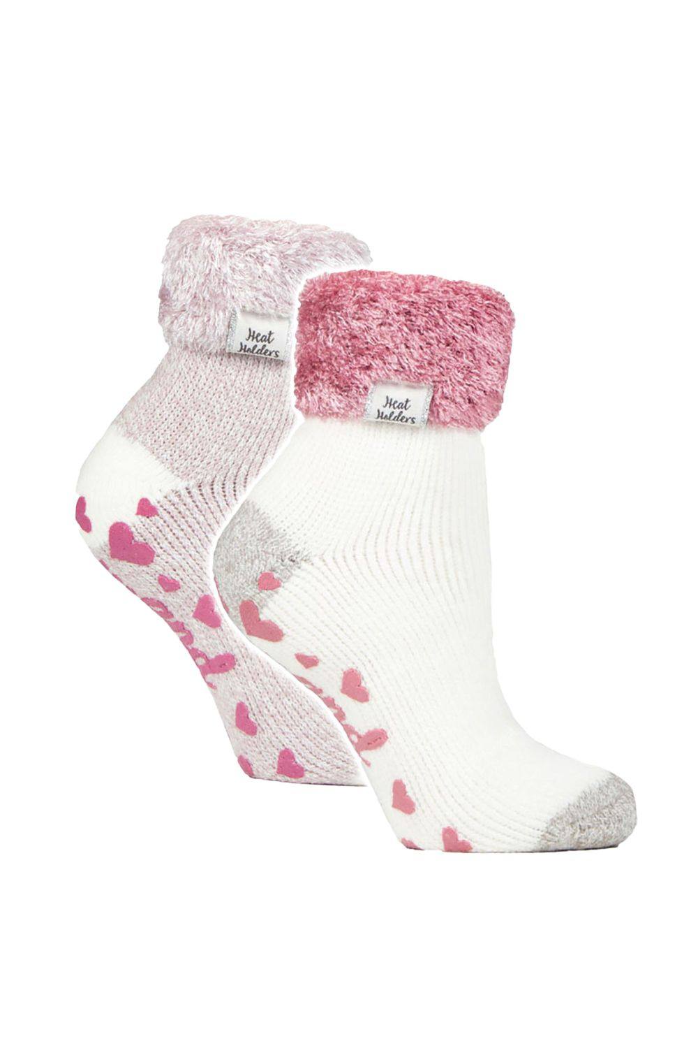 Heat Holders Pack Soft Lounge Socks With Grips In Wine Heat Holders Pack Soft Lounge Socks With Grips In Wine