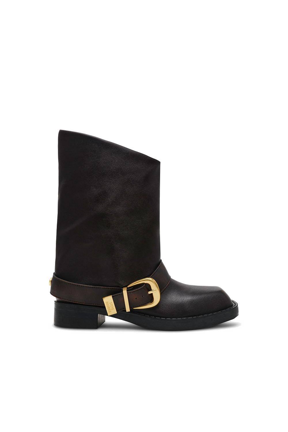 Steve Madden ‘climaxx ‘ Leather Boots In Brown Steve Madden ‘climaxx ‘ Leather Boots In Brown