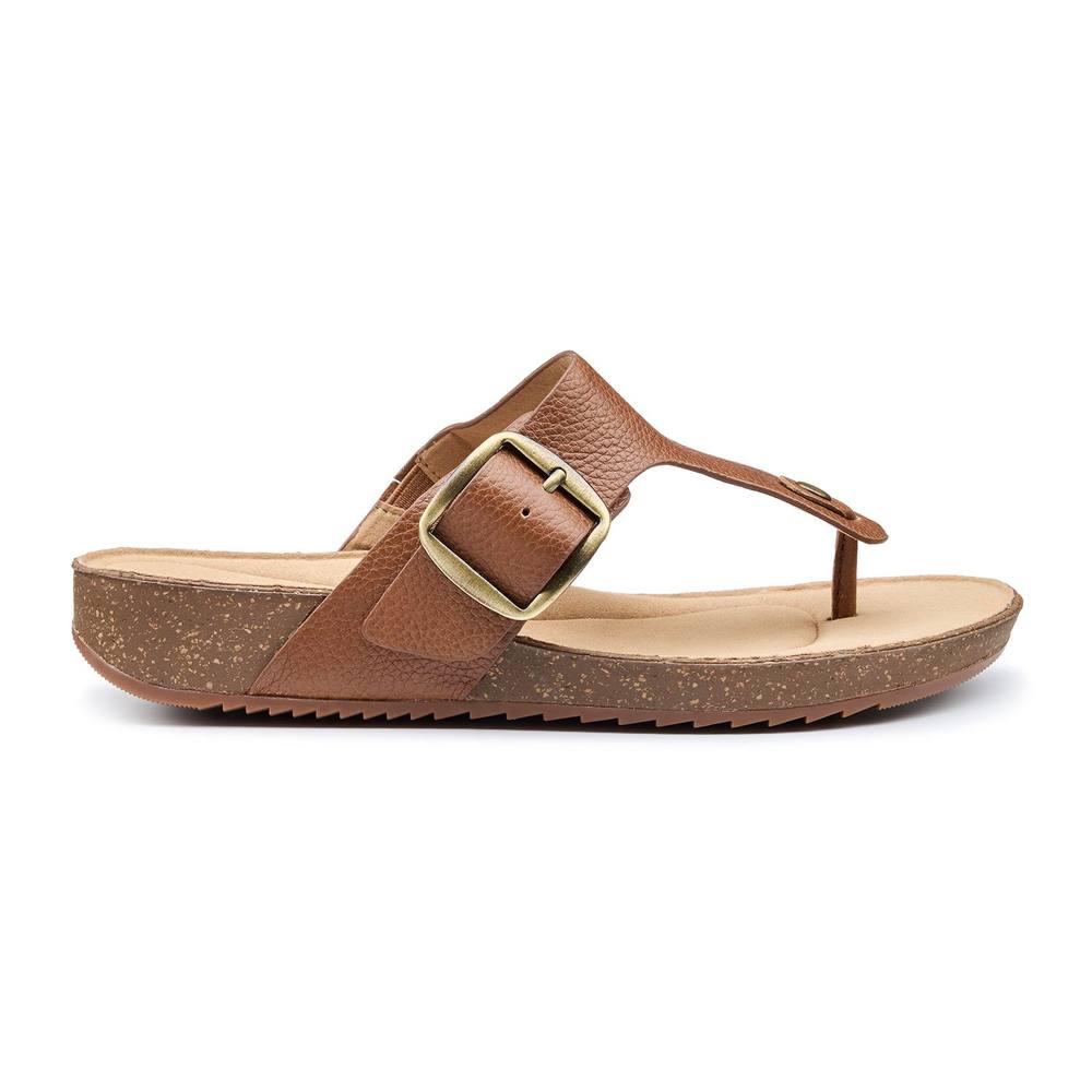 Hotter ‘resort’ Toe-Post Sandals In Tan Hotter ‘resort’ Toe-Post Sandals In Tan
