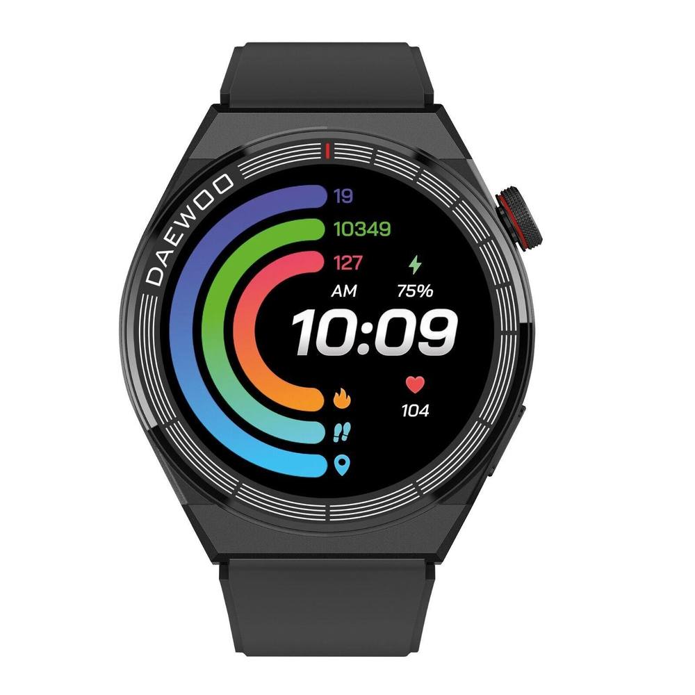 Daewoo “cnx+” Amoled Display Smart Watch Activity Fitness Tracker With Bluetooth To Android & Ios In Black