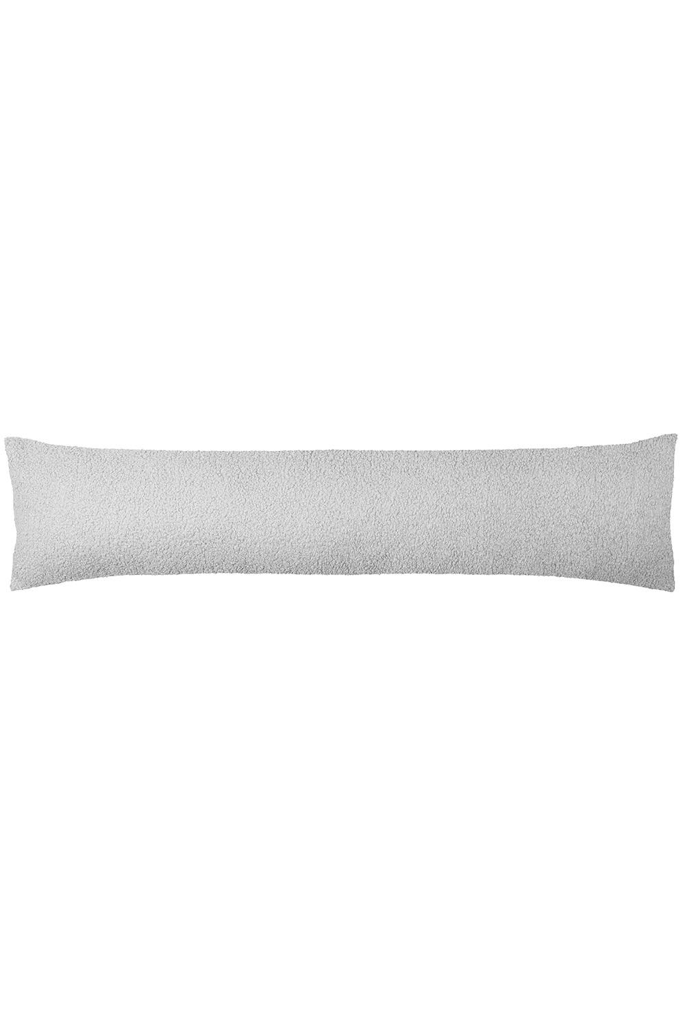 Furn Malham Boucle Shearling Fleece Draught Excluder Cover In Light Grey Furn Malham Boucle Shearling Fleece Draught Excluder Cover In Light Grey