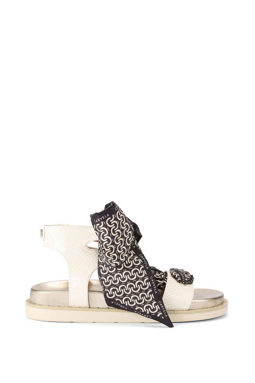 Carvela ‘sorrento Scarf Sandal’ Sandals In Cream Carvela ‘sorrento Scarf Sandal’ Sandals In Cream