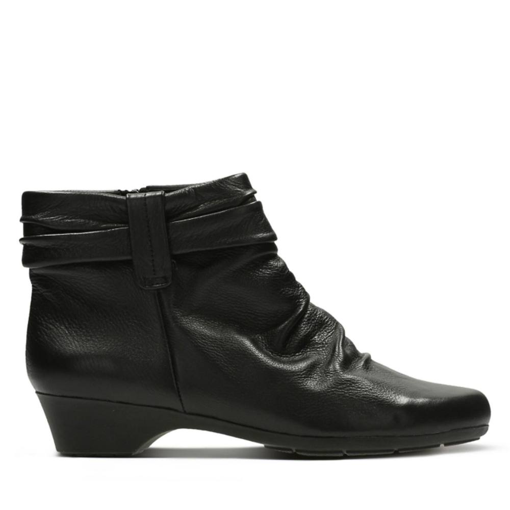 Clarks Matron Ella Ankle Boot Black Leather Ankle Boots Clarks Matron Ella Ankle Boot Black Leather Ankle Boots