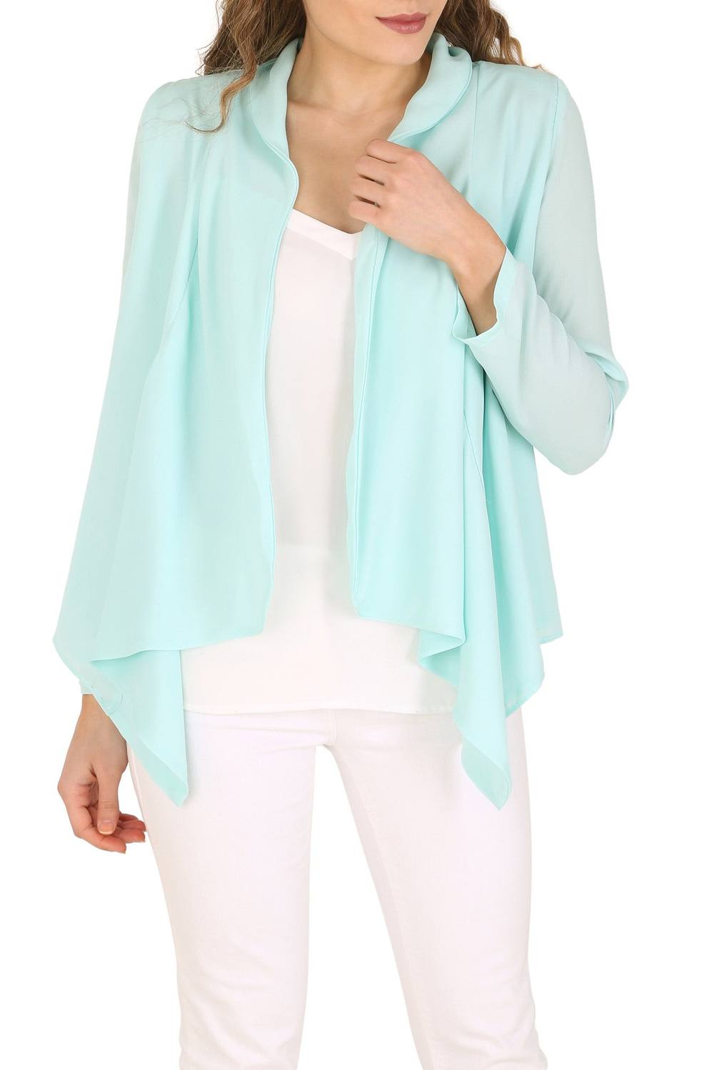 Cutie London Light Chiffon Water Blazer In Mint Cutie London Light Chiffon Water Blazer In Mint
