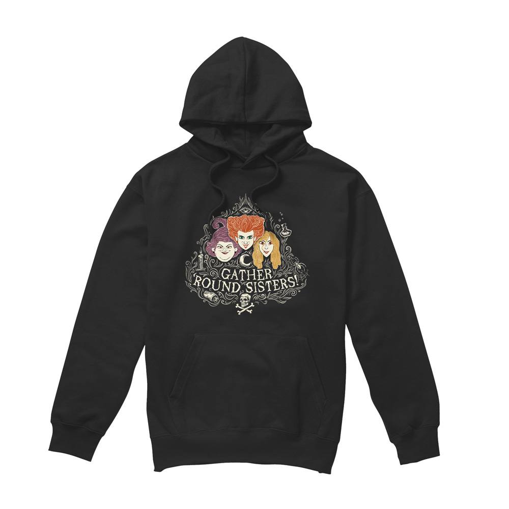 Disney Hocus Pocus Sanderson Sisters Gather Round Sisters Mens Hoodie Black Disney Hocus Pocus Sanderson Sisters Gather Round Sisters Mens Hoodie Black