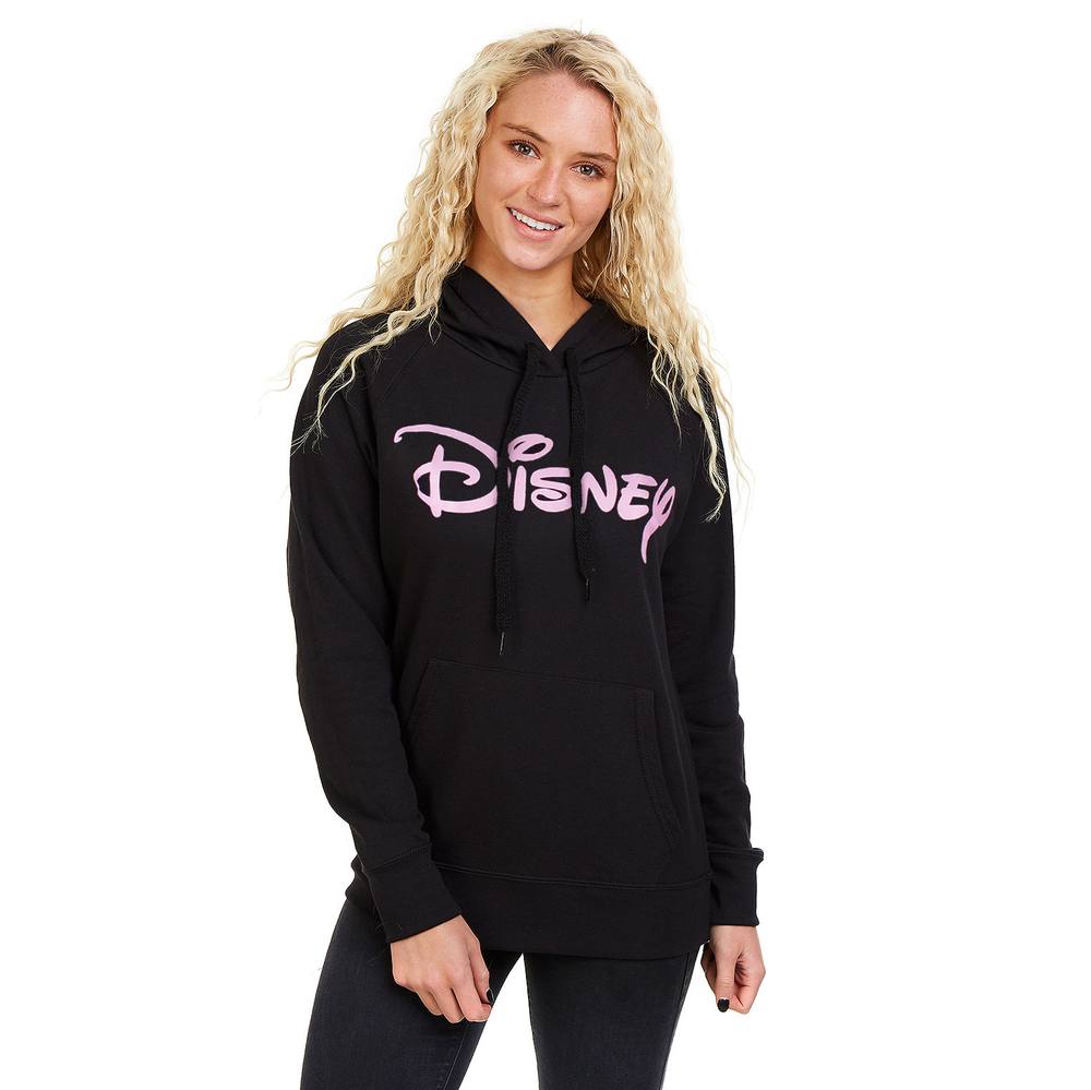 Disney Plain Logo Hoodie In Black Disney Plain Logo Hoodie In Black