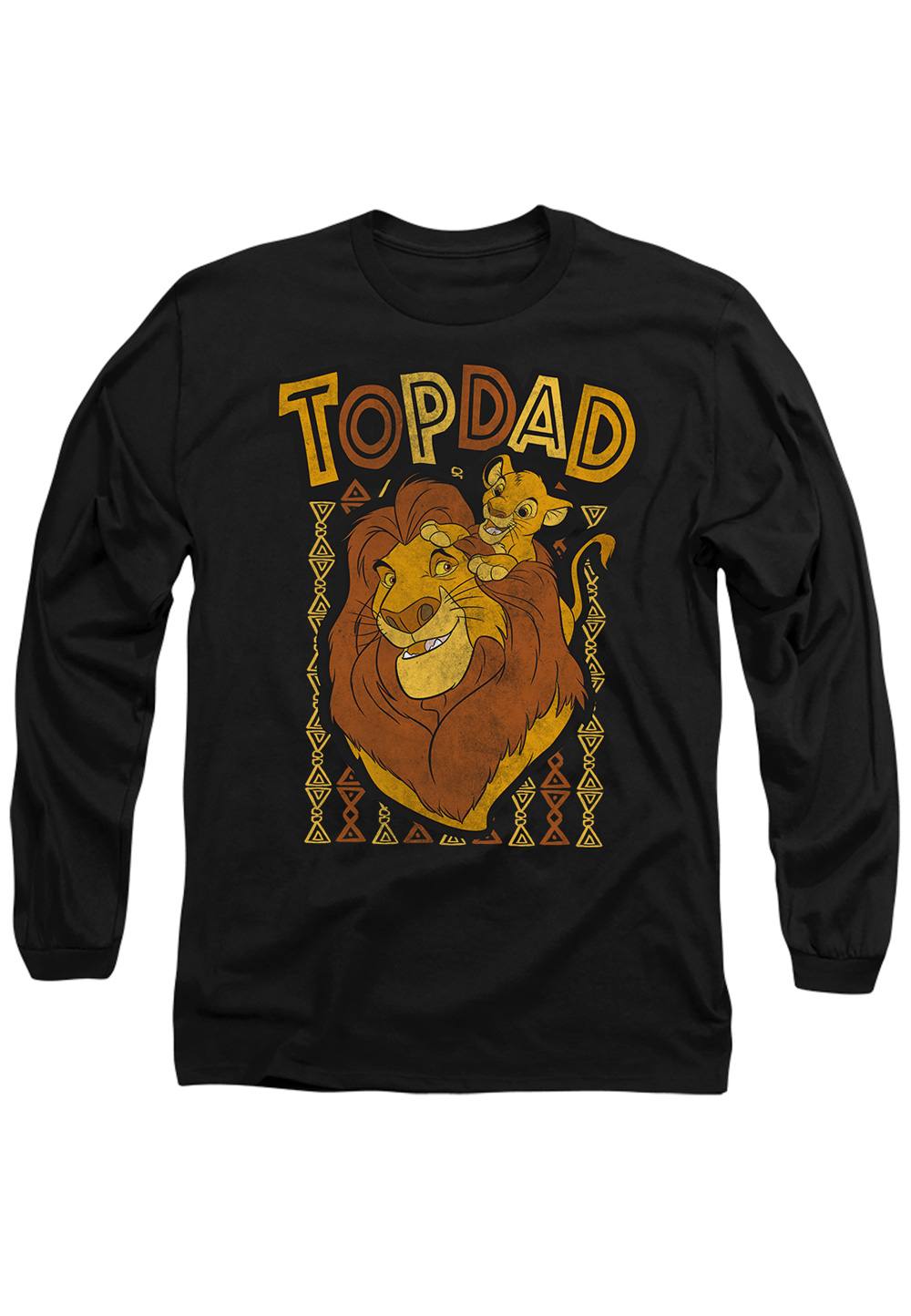 Disney The Lion King Father’s Day Mufasa Top Dad Long Sleeve Shirt, Black Disney The Lion King Father’s Day Mufasa Top Dad Long Sleeve Shirt, Black