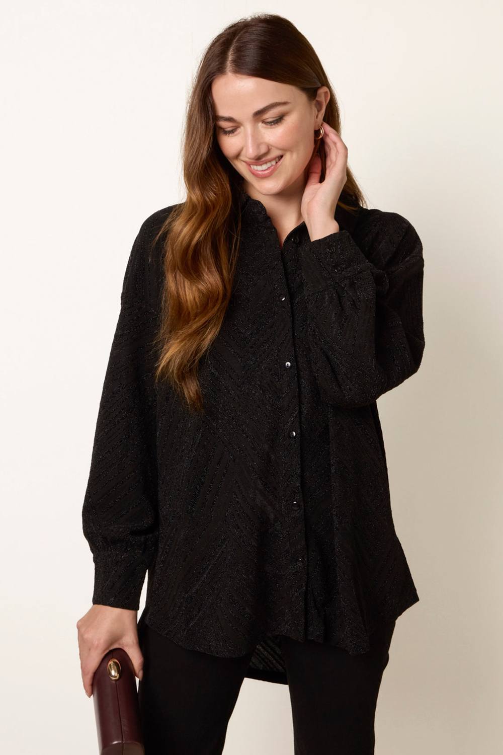 Blue Vanilla Black Lurex Shirt Blue Vanilla Black Lurex Shirt