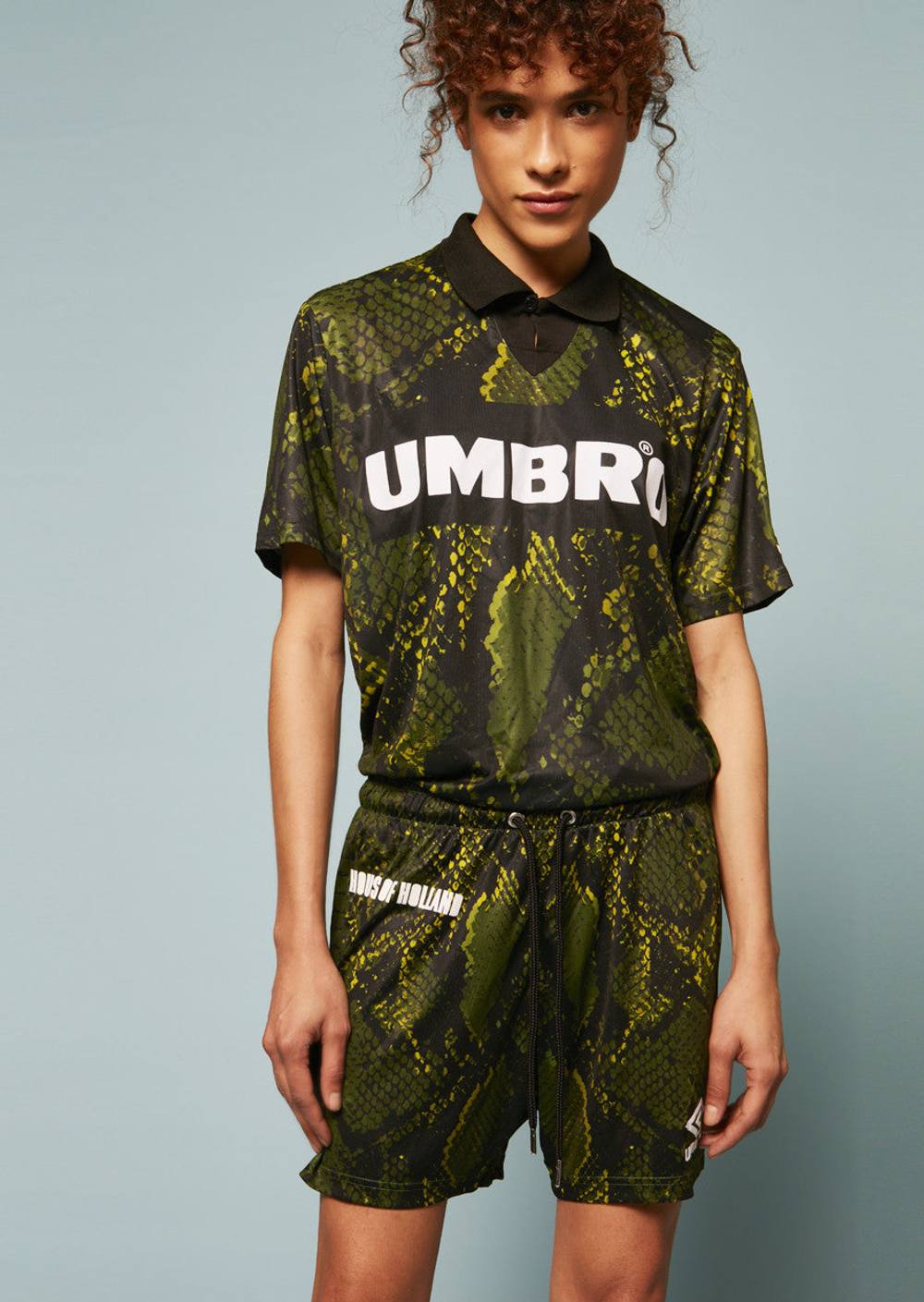 House Of Holland Umbro Snake Print Swim Shorts In Green House Of Holland Umbro Snake Print Swim Shorts In Green