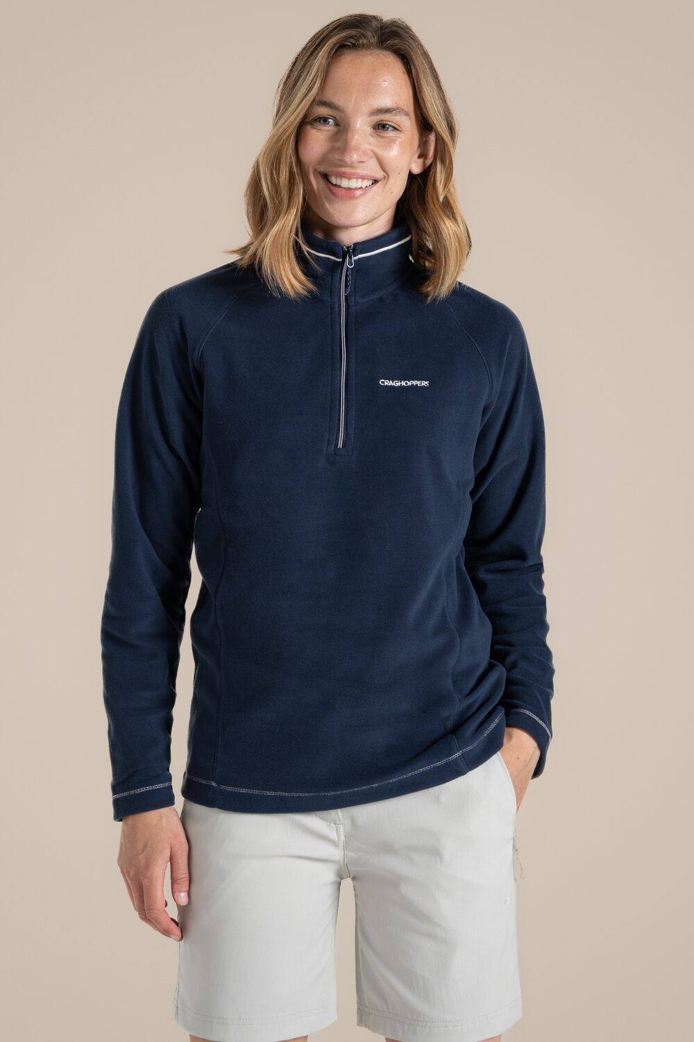 Craghoppers Miska Lightweight Insulating Half-Zip Fleece In Mid Navy Craghoppers Miska Lightweight Insulating Half-Zip Fleece In Mid Navy