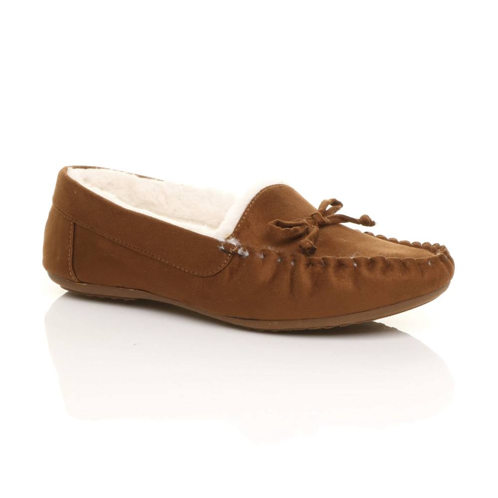 Ajvani Flat Heel Boat Shoes Moccasins Slippers In Tan Ajvani Flat Heel Boat Shoes Moccasins Slippers In Tan