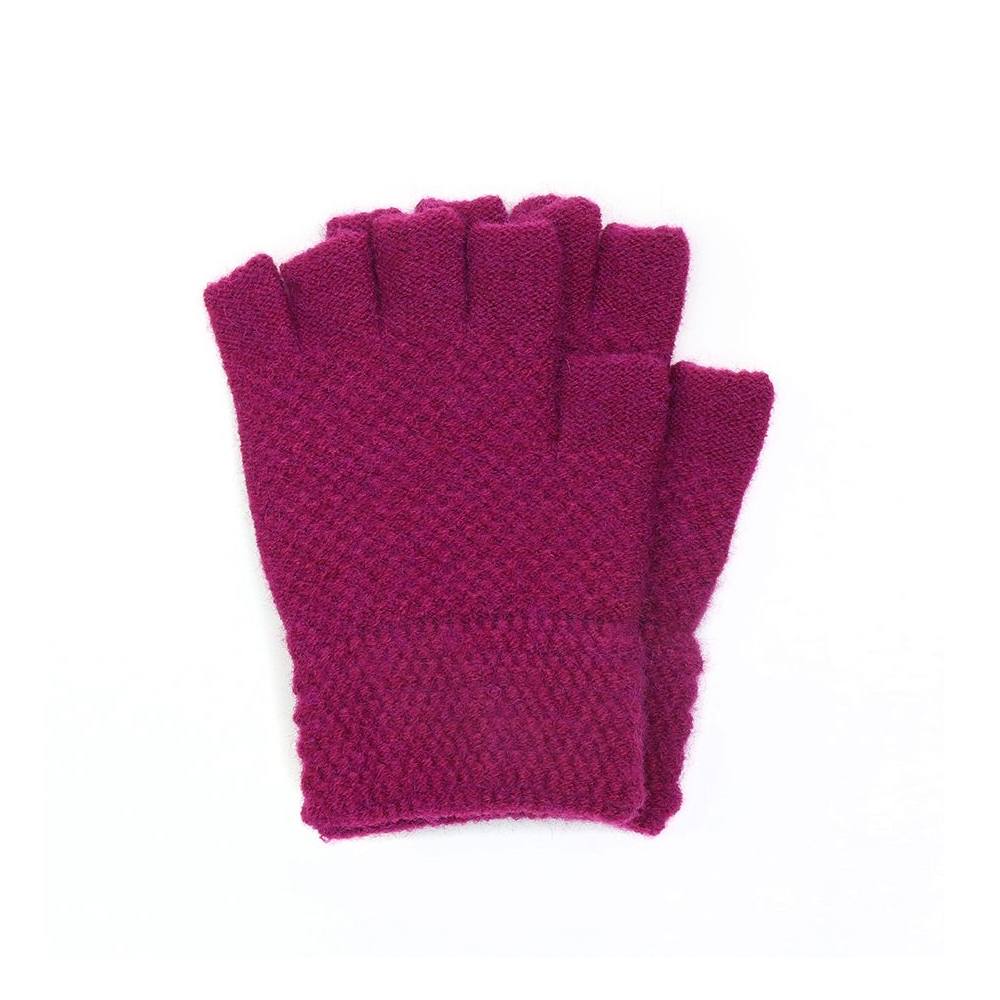 Aroma Home Magenta Pink Knitted Fingerless Gloves Aroma Home Magenta Pink Knitted Fingerless Gloves