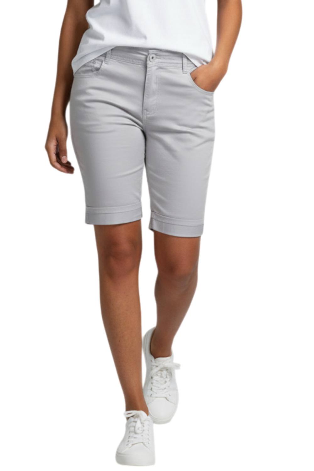 Paulo Due Chino Bermuda Shorts In Grey Paulo Due Chino Bermuda Shorts In Grey
