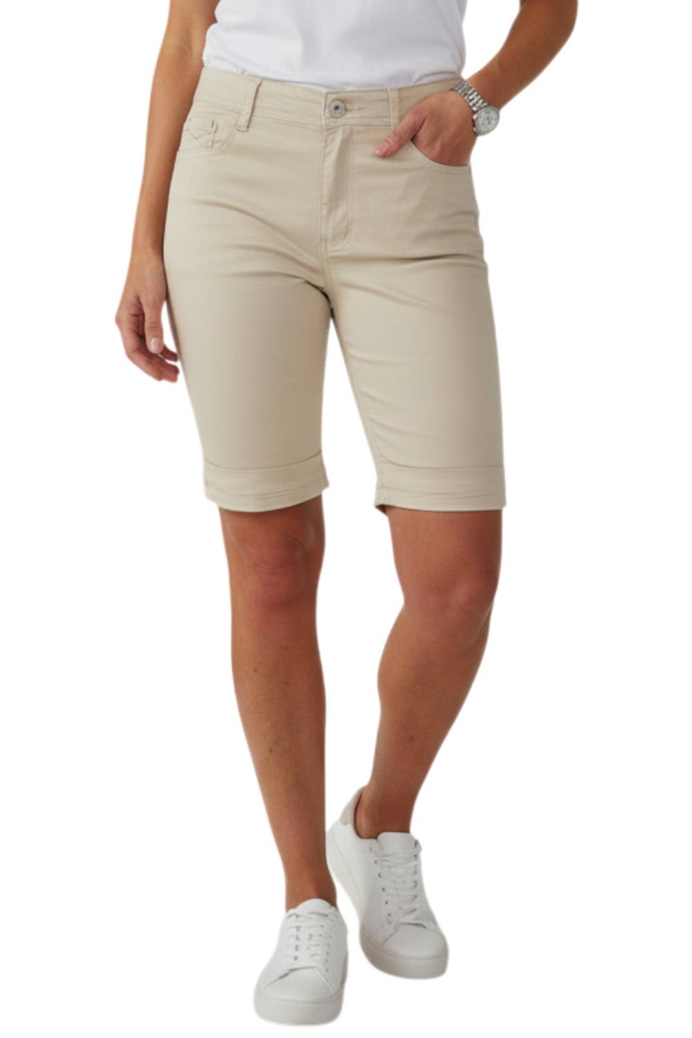 Paulo Due Bermuda Chino Shorts In Beige Paulo Due Bermuda Chino Shorts In Beige