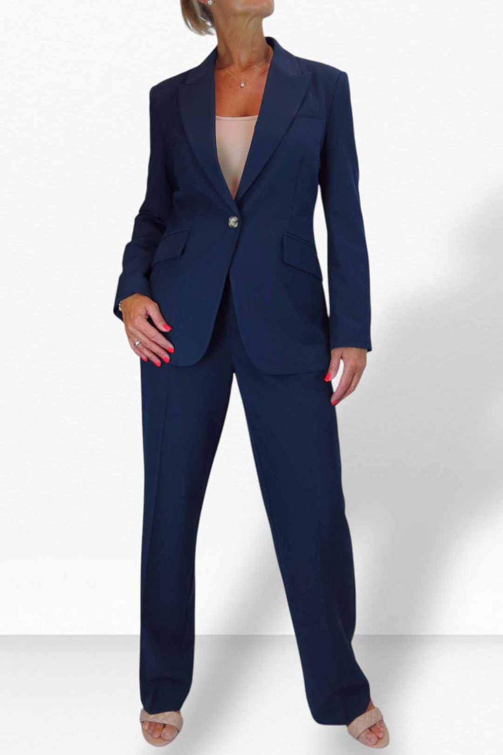 Paulo Due Piece Tailored Trouser Suit In Navy