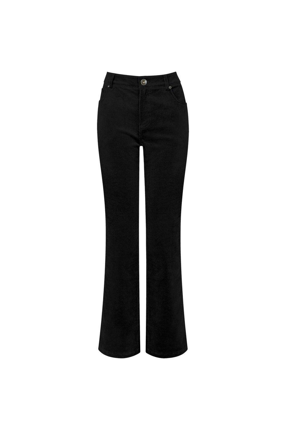 Joe Browns Essentials Bootcut Flared Cord Trousers In Black Joe Browns Essentials Bootcut Flared Cord Trousers In Black