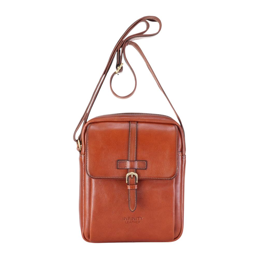 Infinity Leather Genuine Leather Vintage Crossbody Messenger Travel Bag – Ashby In Tan Infinity Leather Genuine Leather Vintage Crossbody Messenger Travel Bag – Ashby In Tan