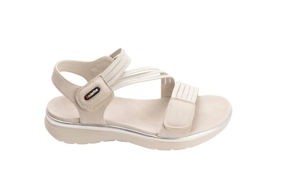 Ivachy Sporty Comfort Sandals With Adjustable Velcro Straps In Beige Ivachy Sporty Comfort Sandals With Adjustable Velcro Straps In Beige