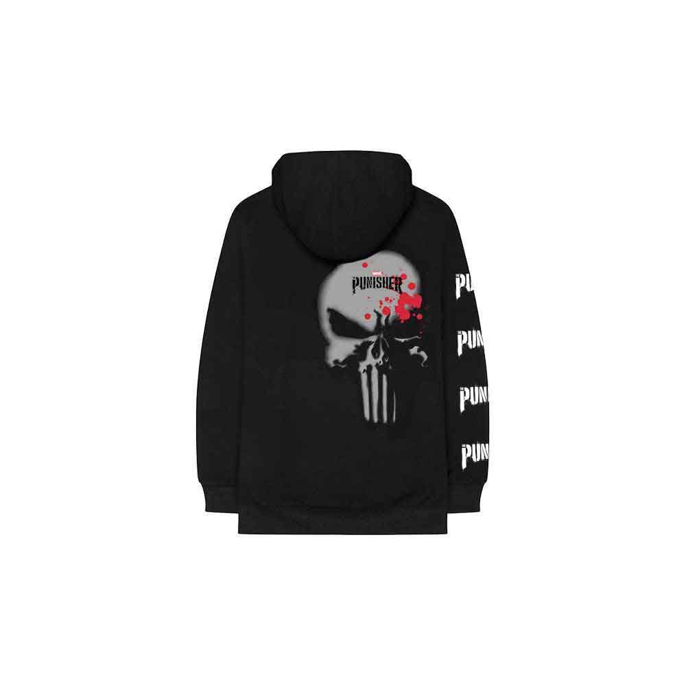 Marvel Skull Stamp Hoodie In Black Marvel Skull Stamp Hoodie In Black
