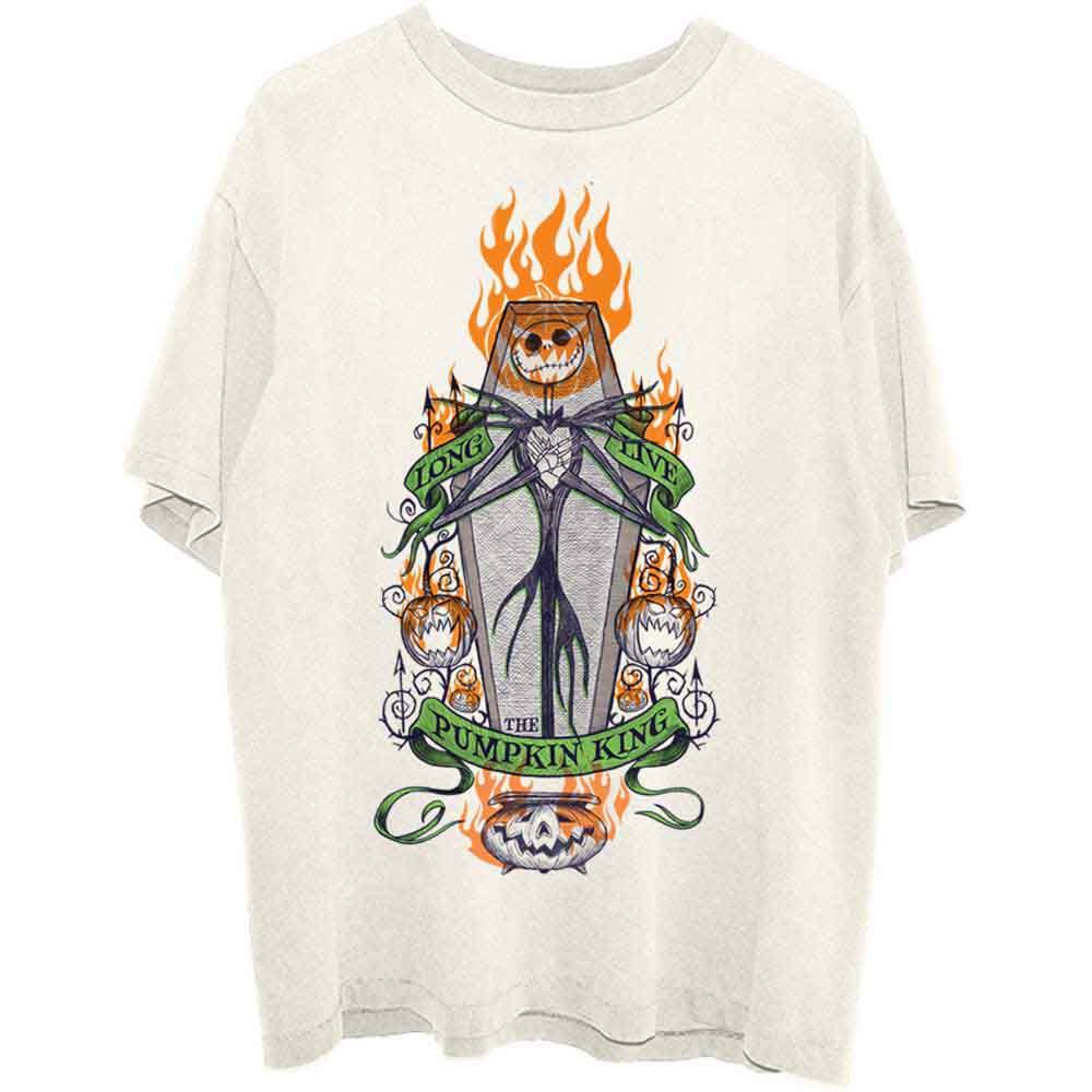 Disney Orange Flames Pumpkin King T Shirt In Natural Disney Orange Flames Pumpkin King T Shirt In Natural