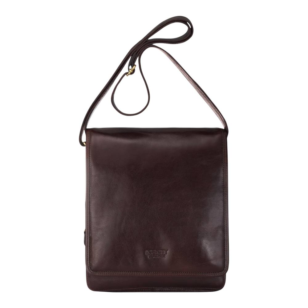 Infinity Leather Leather Vintage Messenger Shoulder Crossbody Travel Business Bag-Range In Brown Infinity Leather Leather Vintage Messenger Shoulder Crossbody Travel Business Bag-Range In Brown