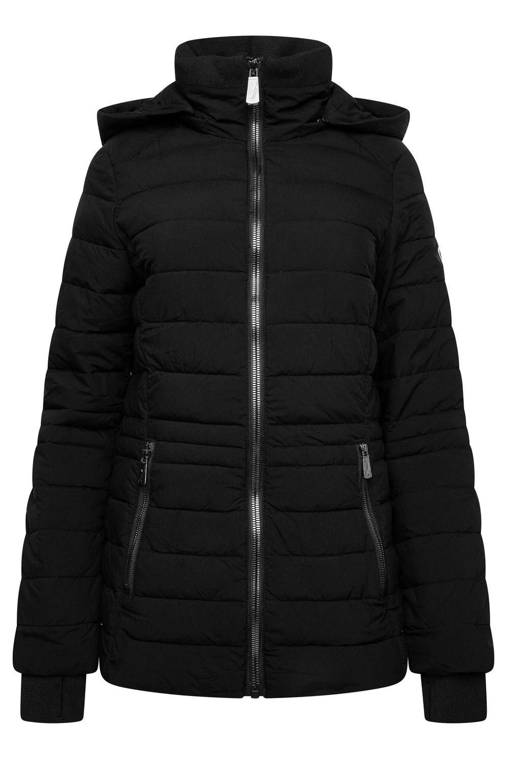 Nautica Hooded Puffer Jacket In Black Nautica Hooded Puffer Jacket In Black
