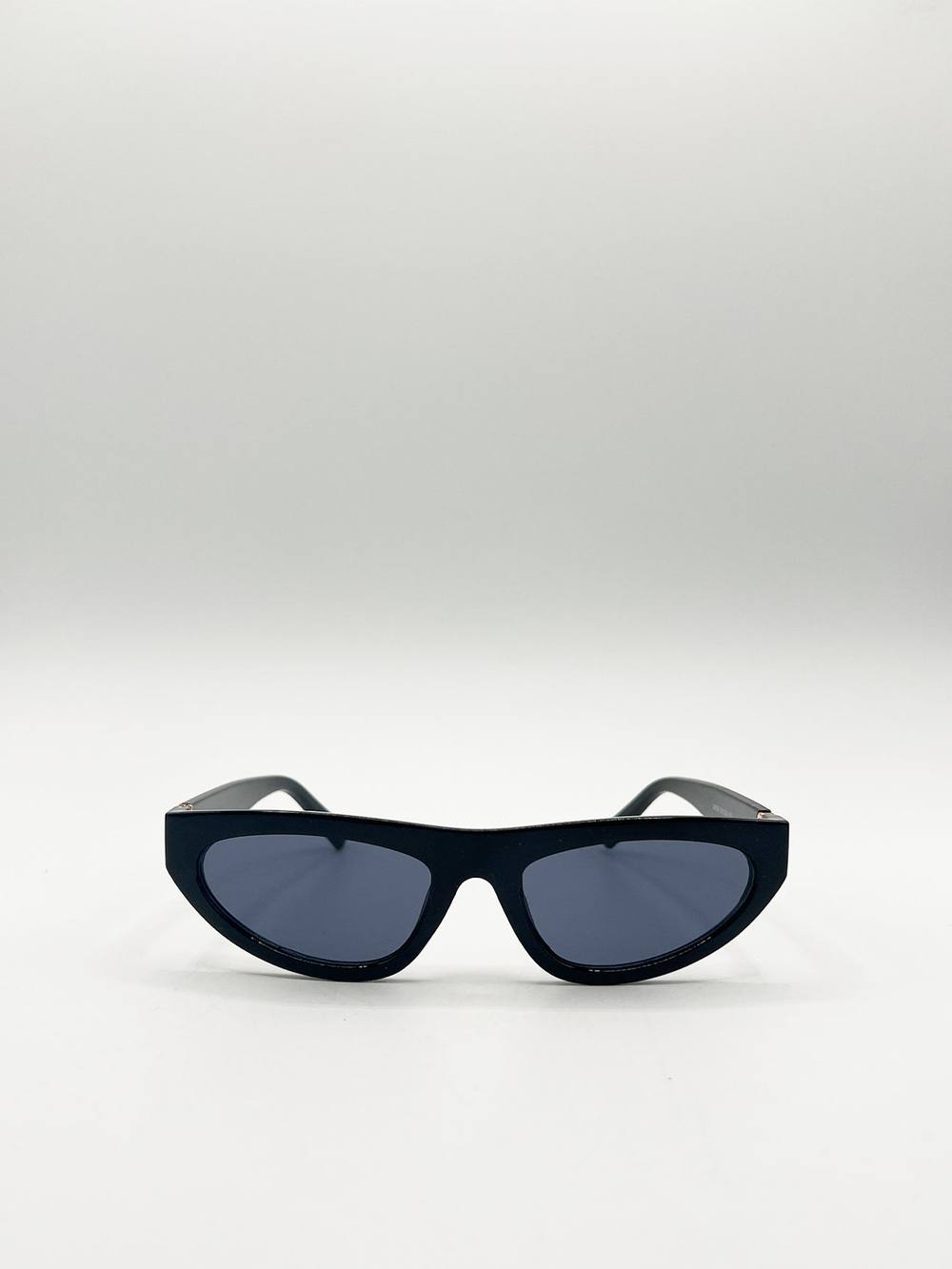 Svnx Retro Oval Sunglasses In Black Svnx Retro Oval Sunglasses In Black