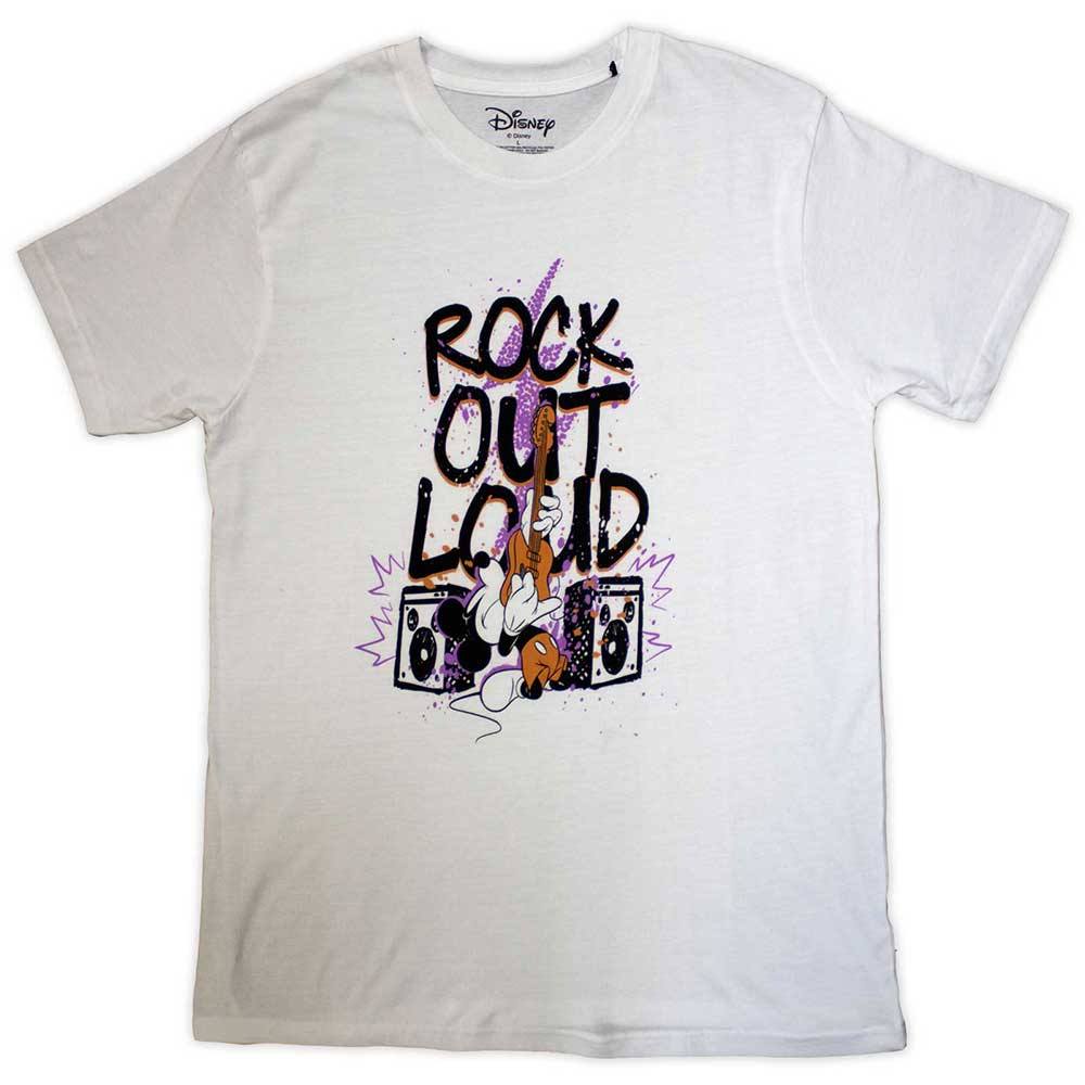 Disney Mickey Mouse Rock Out Loud T Shirt In White Disney Mickey Mouse Rock Out Loud T Shirt In White