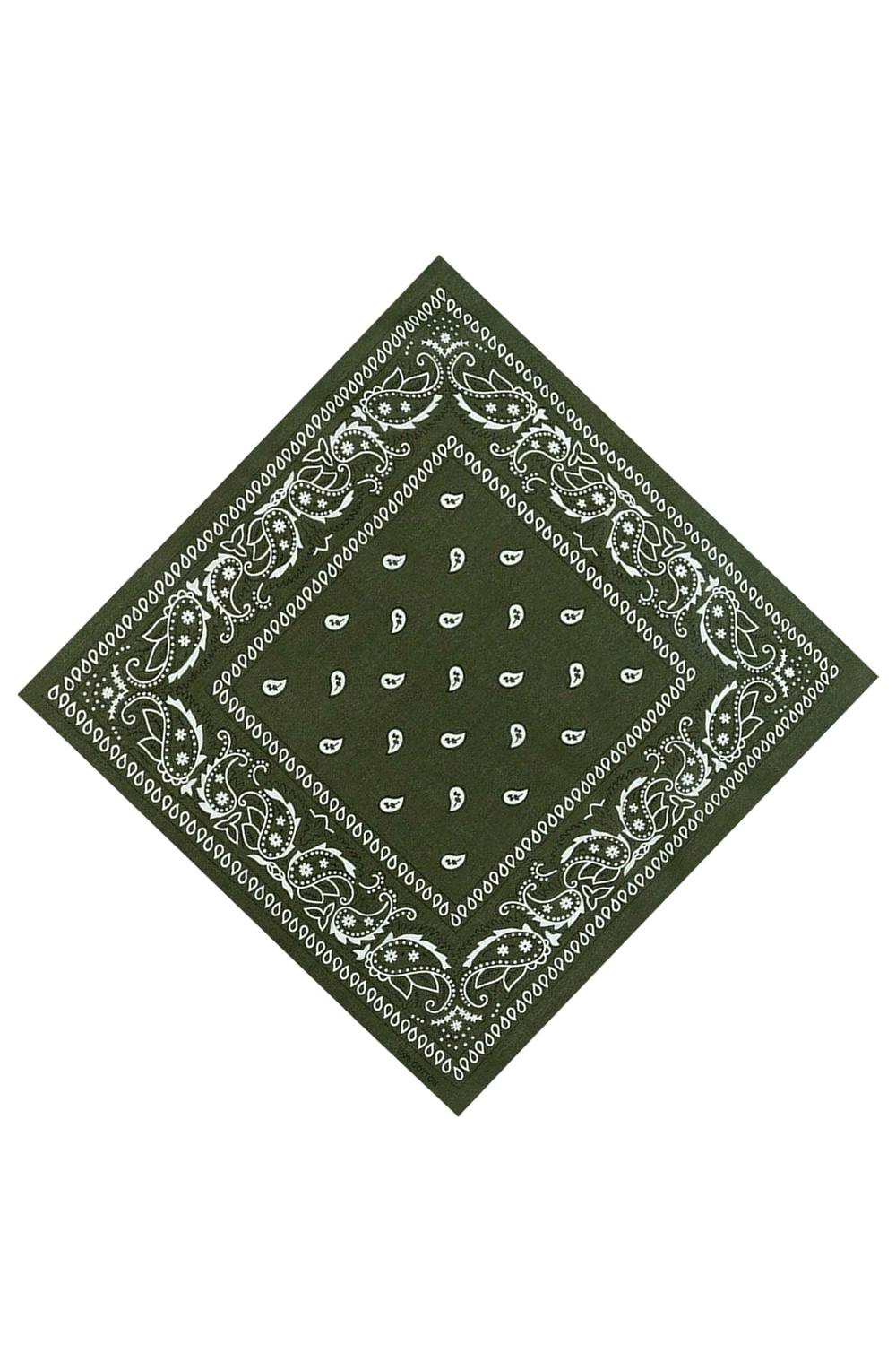 Neel Blue Cotton Bandana Headband Scarf For Raves, Riding, Outdoor Activities, Cm In Olive Neel Blue Cotton Bandana Headband Scarf For Raves, Riding, Outdoor Activities, Cm In Olive