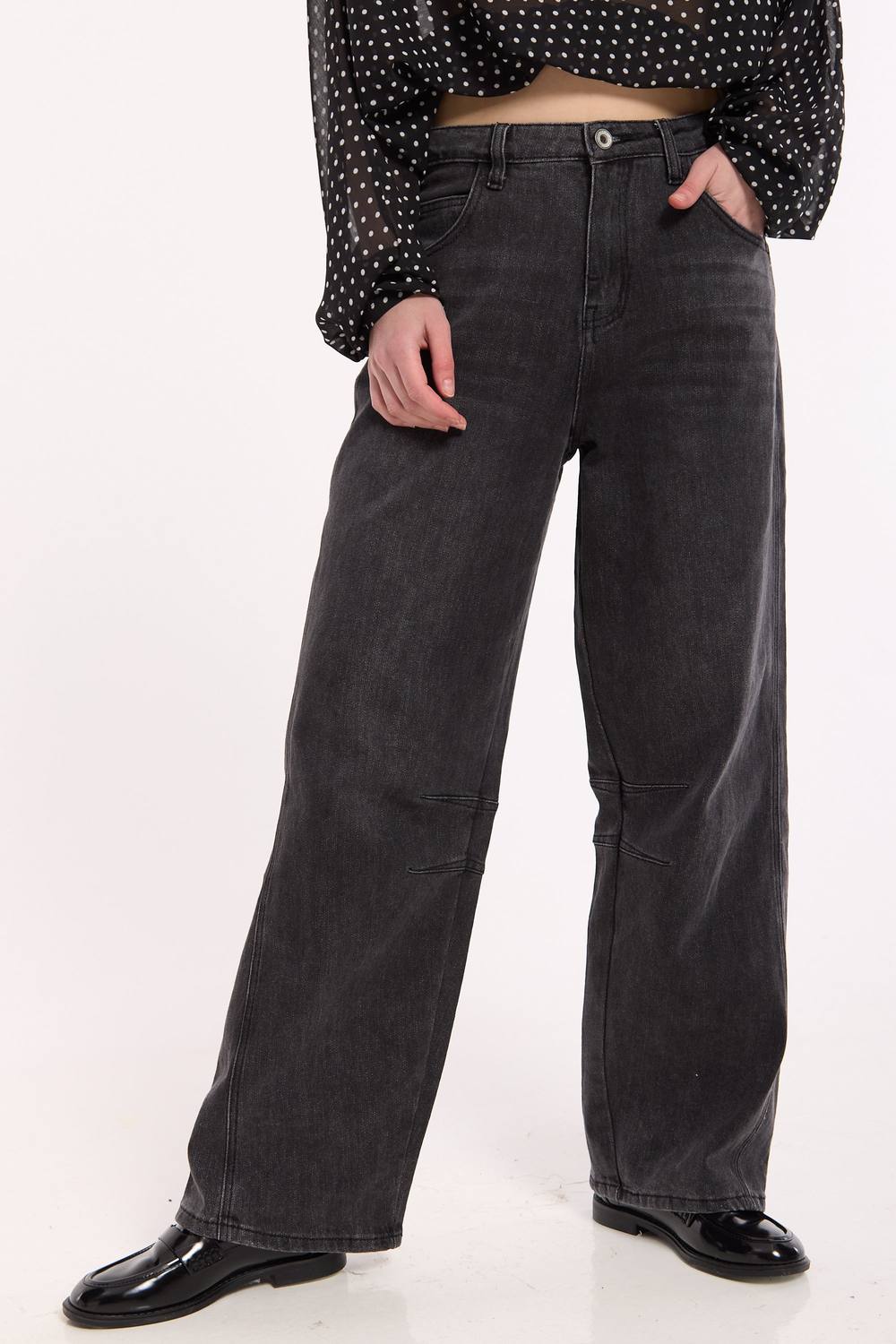 House Of Holland Black Wide Leg Jeans House Of Holland Black Wide Leg Jeans