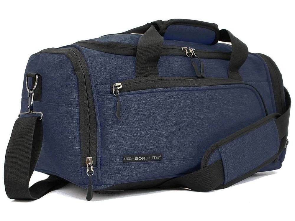 Infinity Leather Holdall Carry On X XCm Under-Seat Travel Duffel Bag For Ryanair, Easy Jet In Blue Infinity Leather Holdall Carry On X XCm Under-Seat Travel Duffel Bag For Ryanair, Easy Jet In Blue