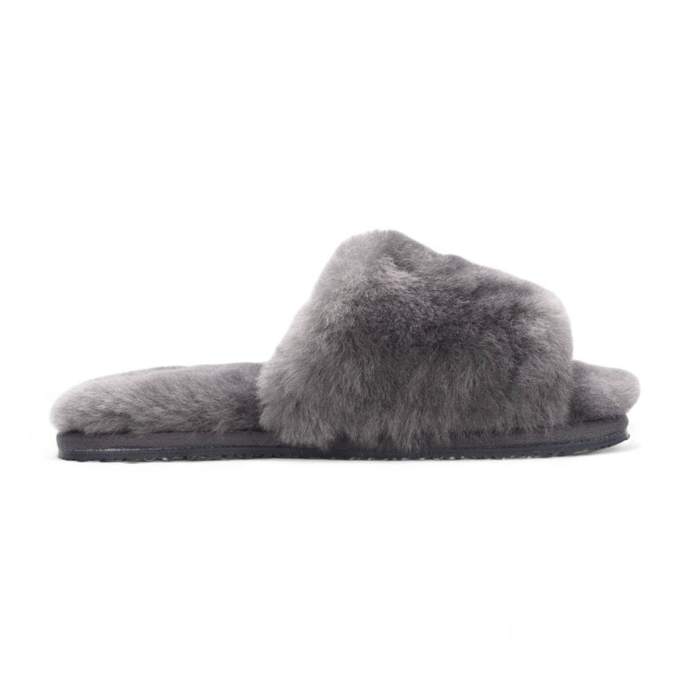 Infinity Leather Sheepskin Slippers Warm Winter Fur Sliders – Nordic In Grey Infinity Leather Sheepskin Slippers Warm Winter Fur Sliders – Nordic In Grey