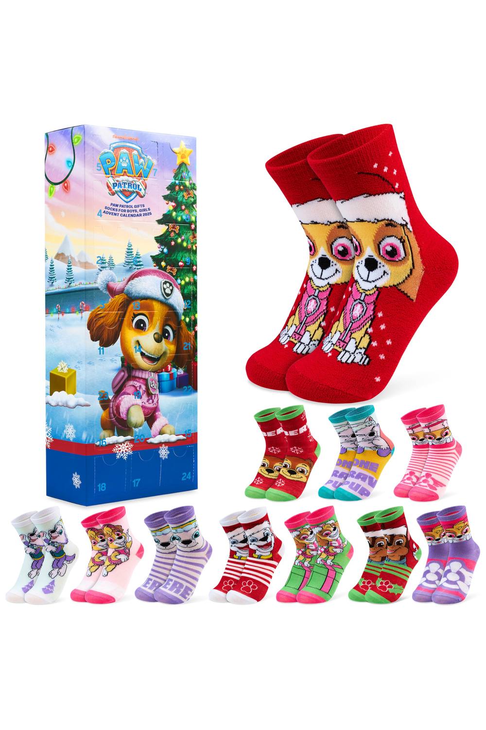 Paw Patrol Advent Calendar Socks Christmas Gift Paw Patrol Advent Calendar Socks Christmas Gift