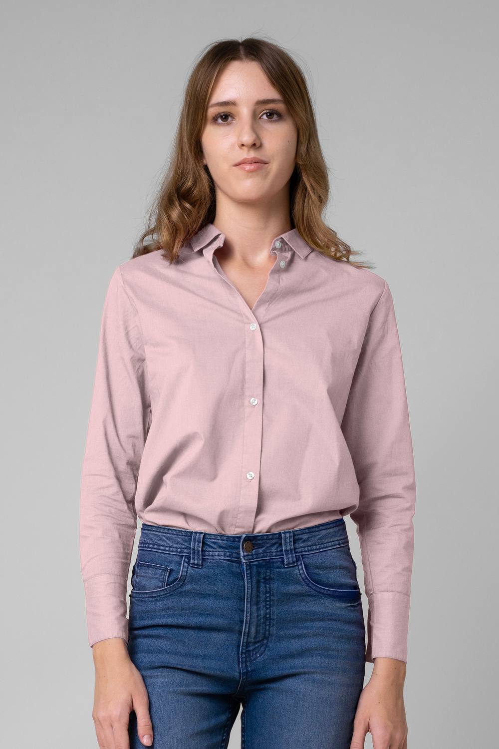 Enorsia Long Sleeve Work Shirt In Cream Enorsia Long Sleeve Work Shirt In Cream