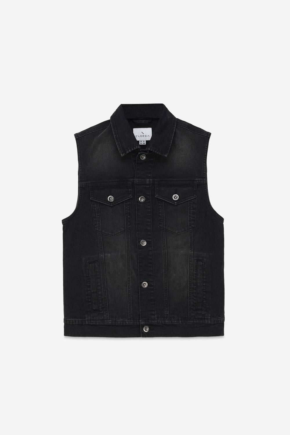 Enorsia Black Classic Denim Jacket Enorsia Black Classic Denim Jacket