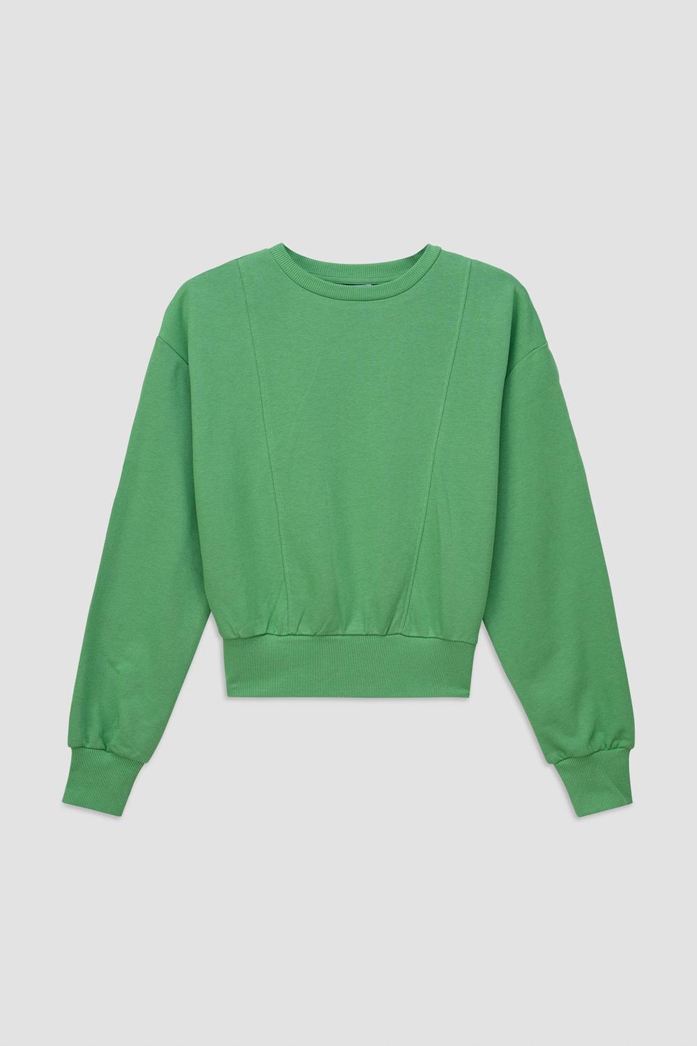 Enorsia Crop Top Sweatshirt In Green Enorsia Crop Top Sweatshirt In Green