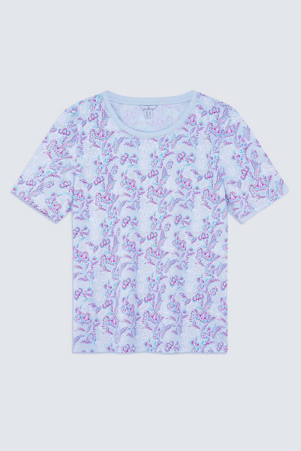 Enorsia Crayon Leaf Combed Cotton Relax Fit Shirt In Blue Enorsia Crayon Leaf Combed Cotton Relax Fit Shirt In Blue