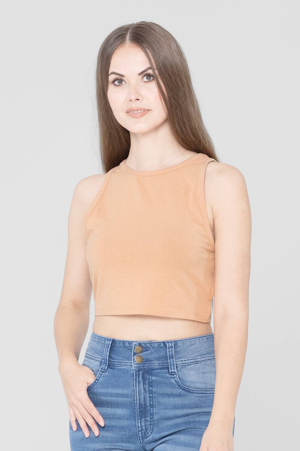 Enorsia Super Soft Cropped Tank Top In Nude Enorsia Super Soft Cropped Tank Top In Nude