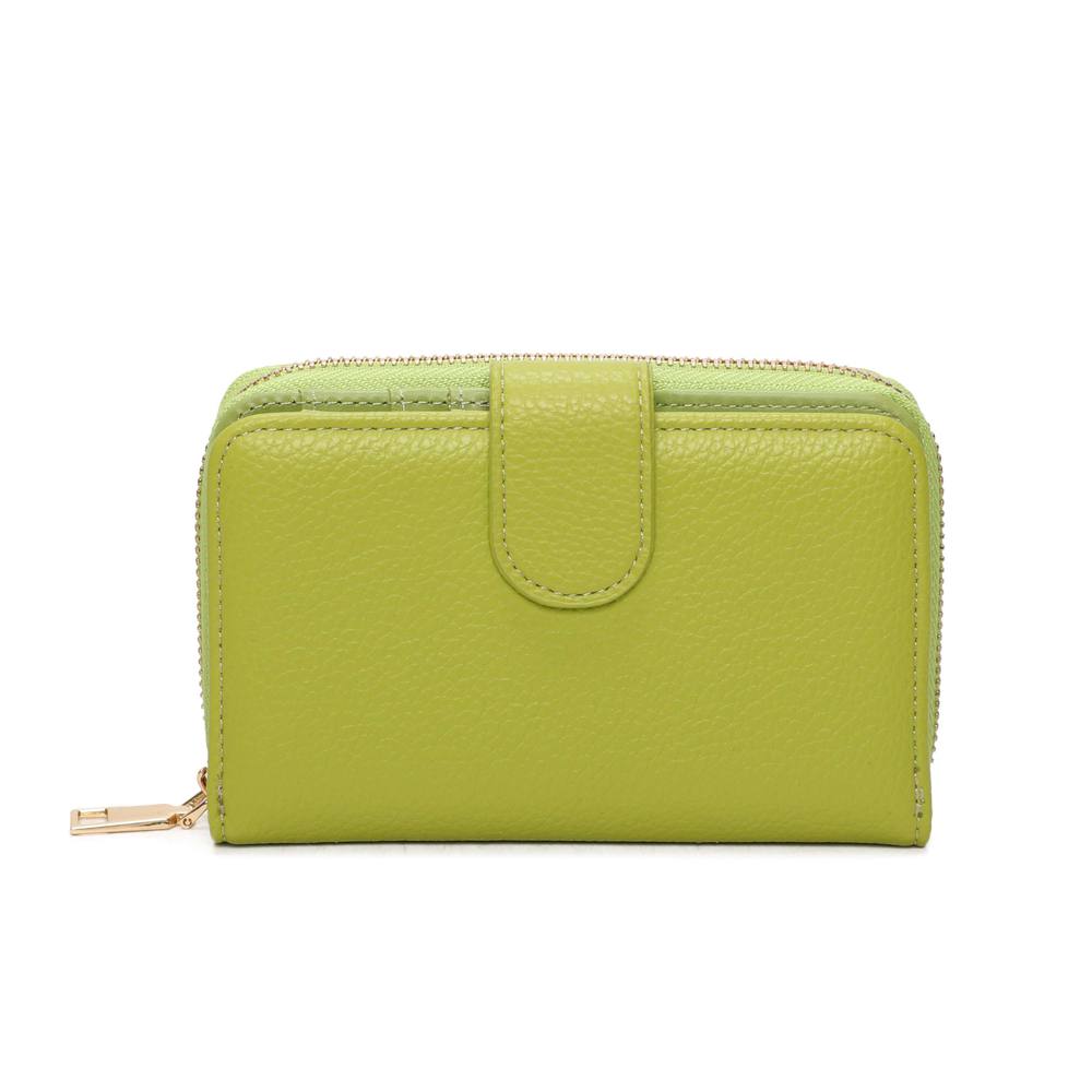 Kitise Zip Around Faux Leather Wallet With Snap Closure Multi Card Purse In Green Kitise Zip Around Faux Leather Wallet With Snap Closure Multi Card Purse In Green