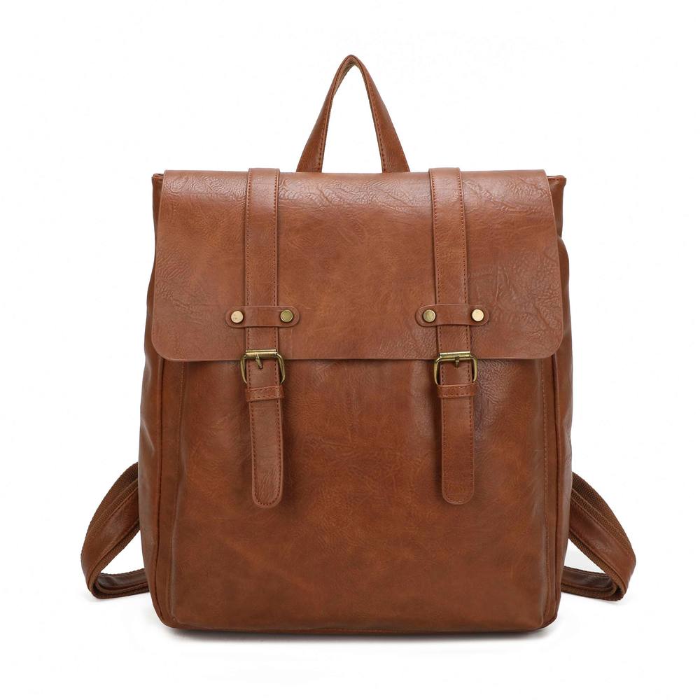 Kitise Classic Flap Design Travel Rucksack Large Backpack In Brown Kitise Classic Flap Design Travel Rucksack Large Backpack In Brown
