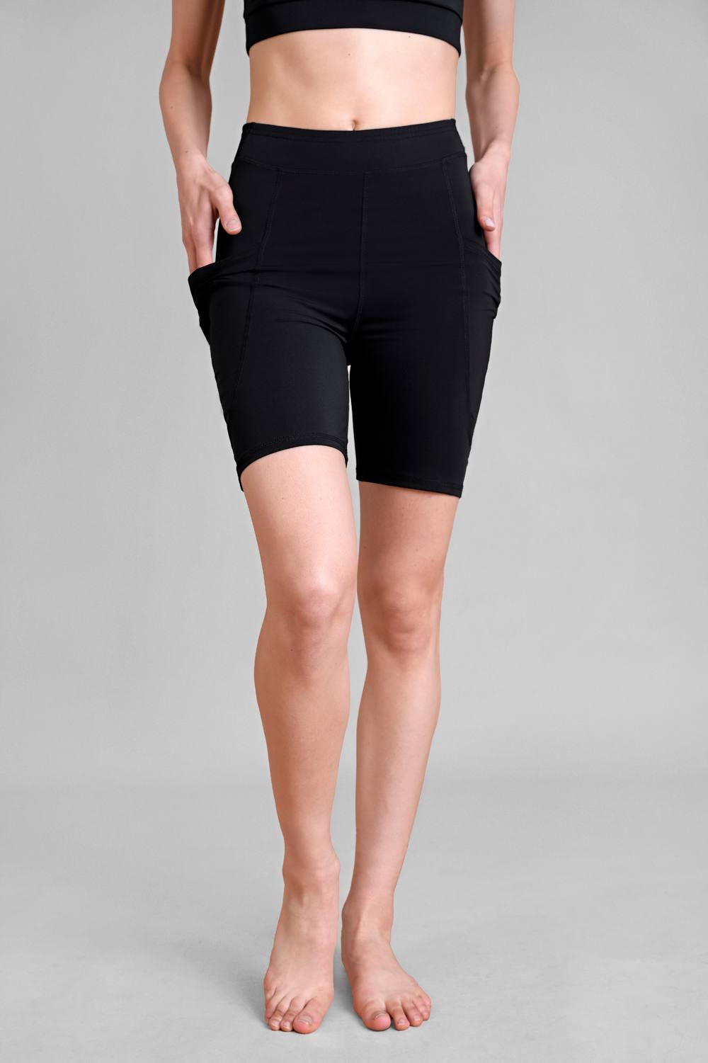 Enorsia High Waisted Sports Shorts In Black Enorsia High Waisted Sports Shorts In Black